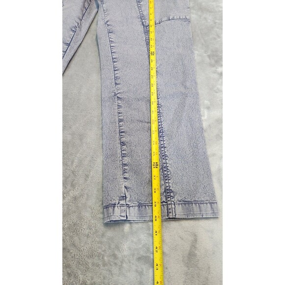 LOGO by Lori Goldstein Women's 14 Blue Indigo Regular Full Length Utility Pants - Picture 8 of 9